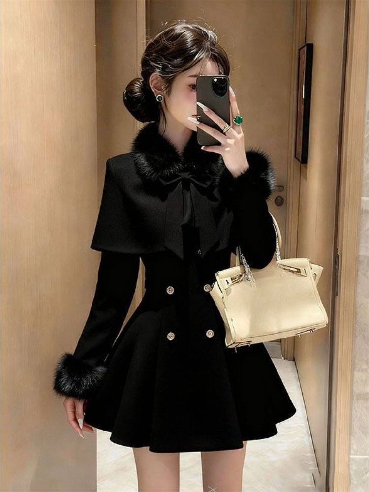 Fly Line - French Elegant Vintage Woolen 2 Piece