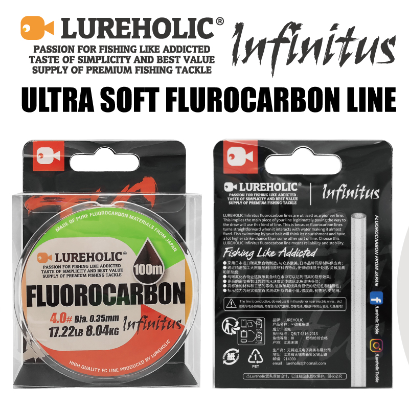 Lureholic Vô Cực Utra Mềm Mại  - đánh giá và giá Fluorocarbon Line